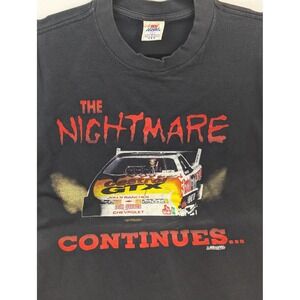 Vintage John Force‎ Funny Car Racing T Shirt Men L USA The Nightmare Continues